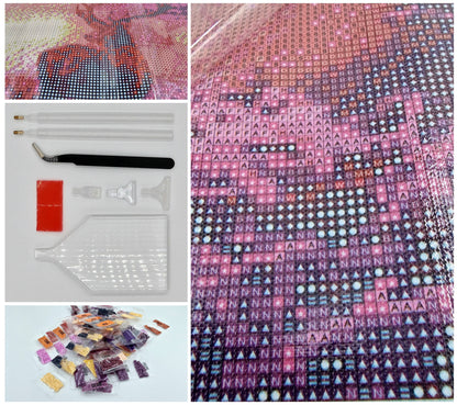 Diamond Painting DIY 5D Diamantmalerei Hirsch am See 30x40 cm Gemälde Wanddekoration Gemälde Freizeitspaß Erwachsene Jugendliche