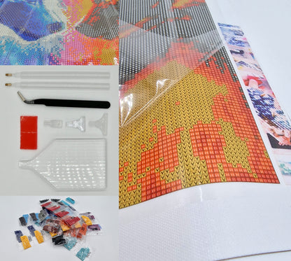 DIY Diamond Painting 5D Diamond Painting Wolf Flames 30x40 cm Painting Wall Decoration Painting Leisure Fun Adults Teenagers