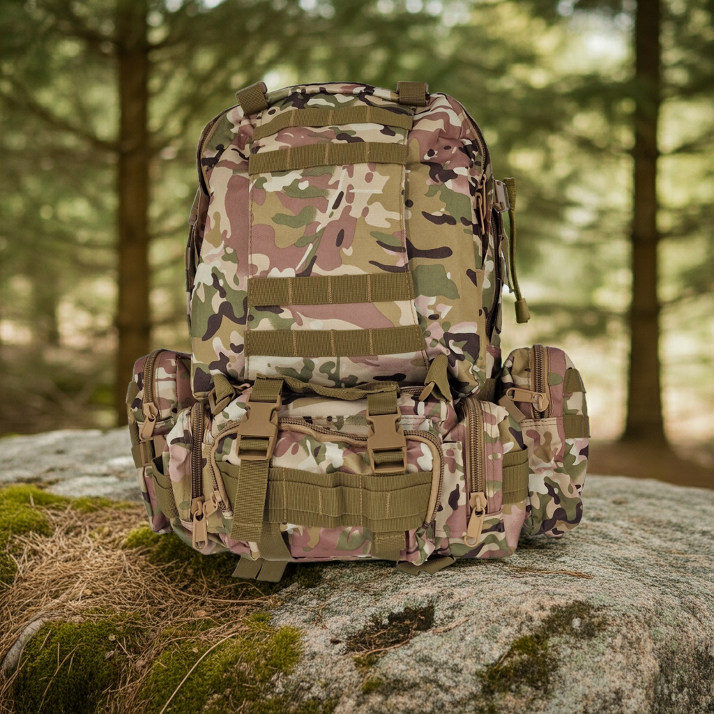 Armee-Style Rucksack 45 liter Camouflage BW BH wasserabweisend wüste tarn beige