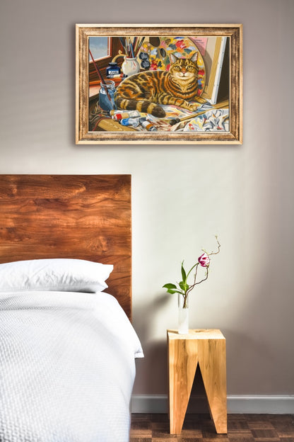 Paint by Numbers for Adults, Cat Studio, 40x50 cm, DIY Oil Acrylic Canvas Picture Decoration, 1 Piece