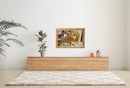 Paint by Numbers for Adults, Cat Studio, 40x50 cm, DIY Oil Acrylic Canvas Picture Decoration, 1 Piece