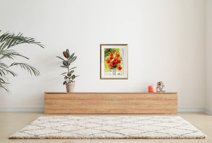 Paint by Numbers for Adults, Poppy, 40x50 cm, DIY Oil Acrylic Canvas Picture Decoration Still Life, 1 Piece