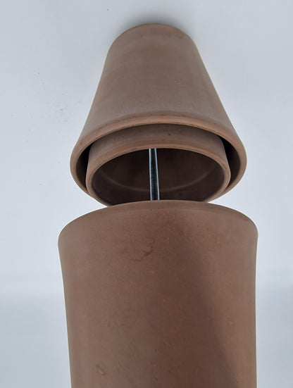 Tealight oven, table fireplace, double-walled table oven, DIY table decoration, 4 candles, sand-colored