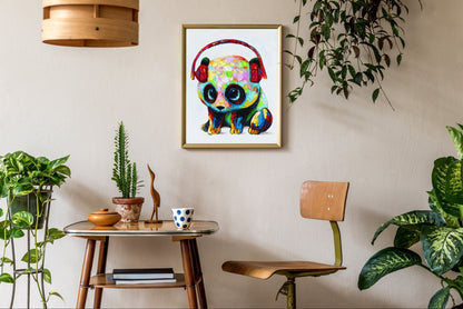 Paint by Numbers for Adults, Colorful Panda, 40x50 cm, DIY Oil Acrylic Canvas Picture Decoration, 1 Piece