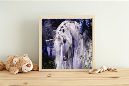 Malen nach Zahlen Erwachsene Einhorn 40x50 cm Paint by Numbers DIY Öl Acryl Leinwand Bild Dekoration Unicorn Night 1 Stück