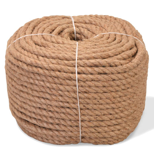 Seil 100% Jute 10 mm 100 Meter Natur Braun Juteseil vielseitig verwendbar Tau
