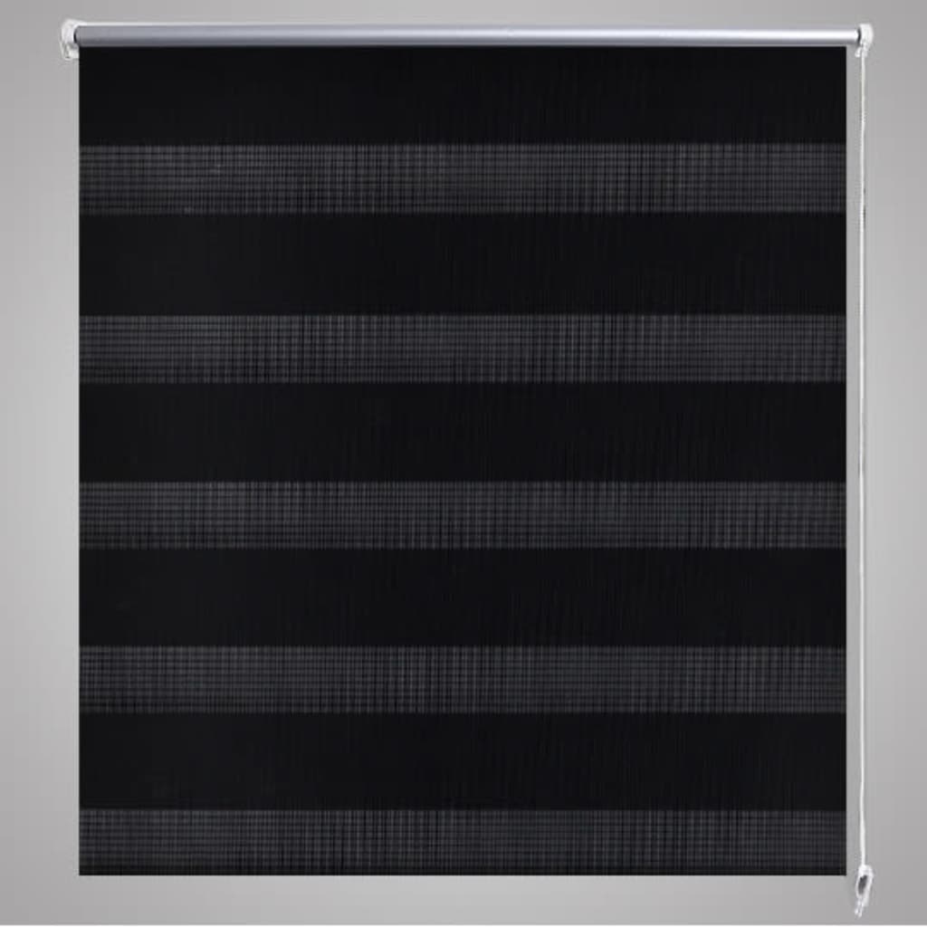 Doppelrollo 40 x 100 cm schwarz Sichtschutz Rollo Vorhang Fenster