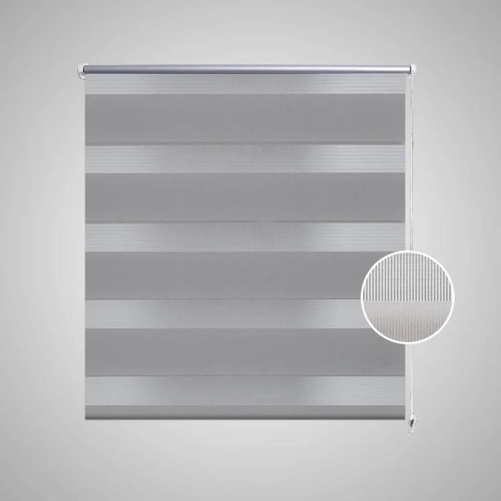 Doppelrollo Seitenzug 120 x 175 cm grau Sichtschutz Rollo Vorhang Fenster