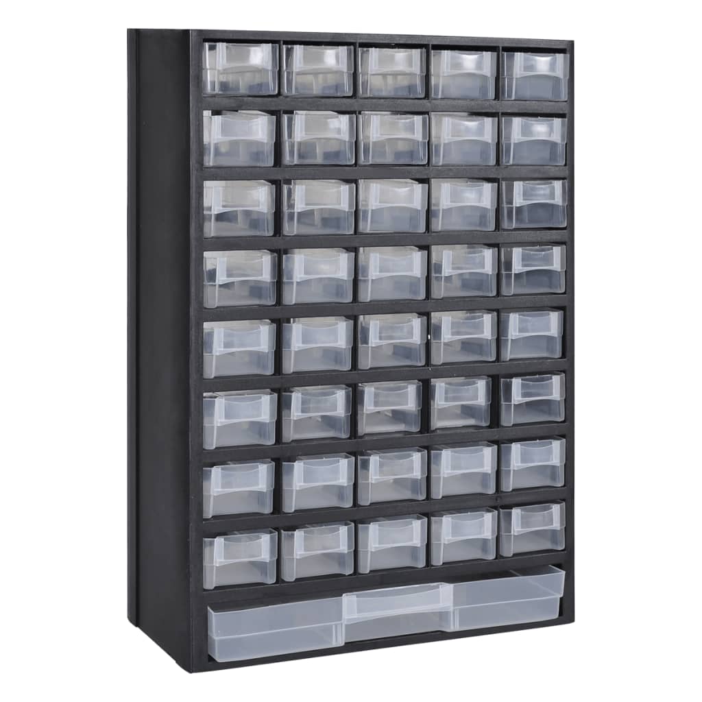 Sortimentsschrank Werkzeugschrank 41 Fächer Plastik Werkstatt Hobbyraum Kleinteile 31x13,8x49cm