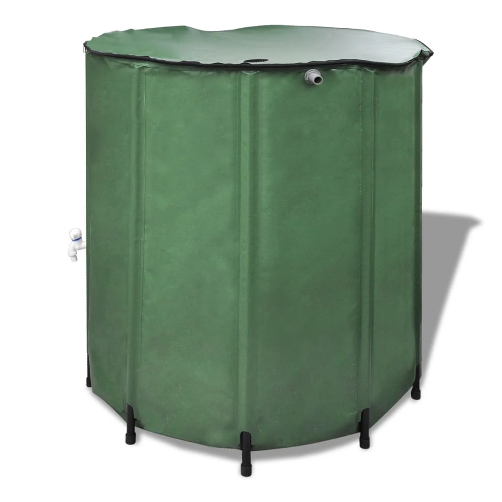 Wasserspeicher Regentonne faltbar Wassertank 750L 100 x 100 cm PVC grün