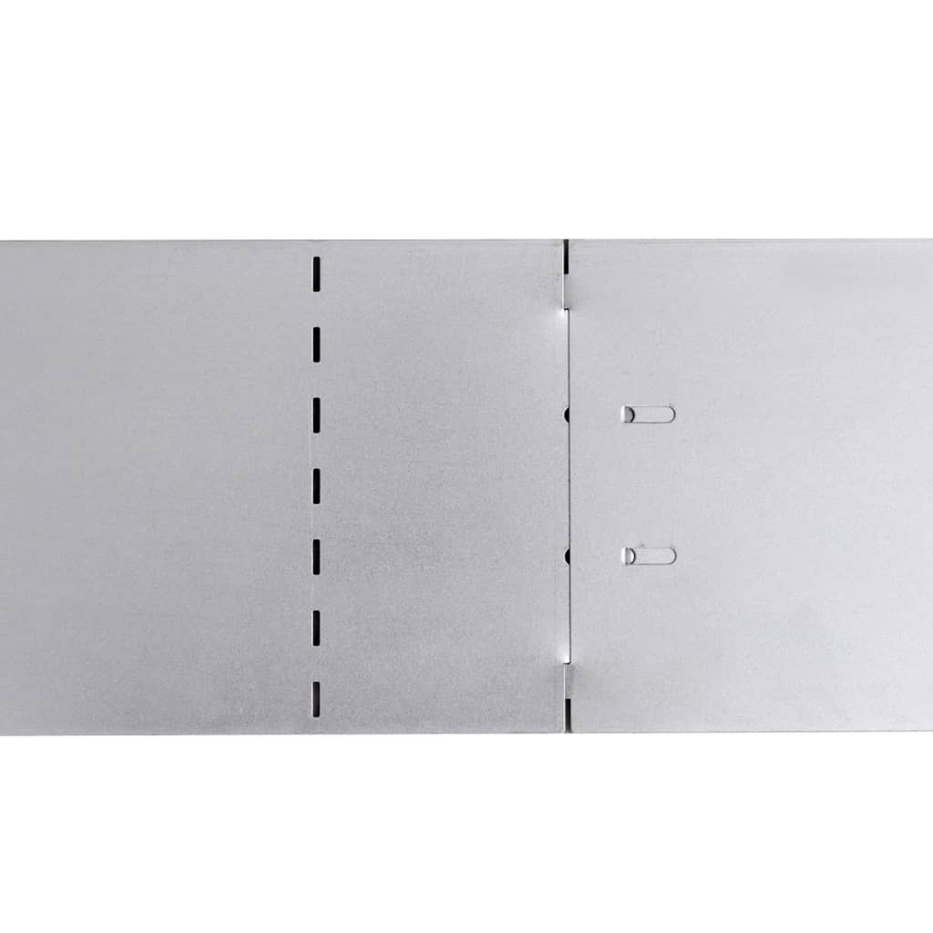 Rasenkante flexible Beeteinfassung 5-er Set 100 x15 cm Verzinkter Stahl silber