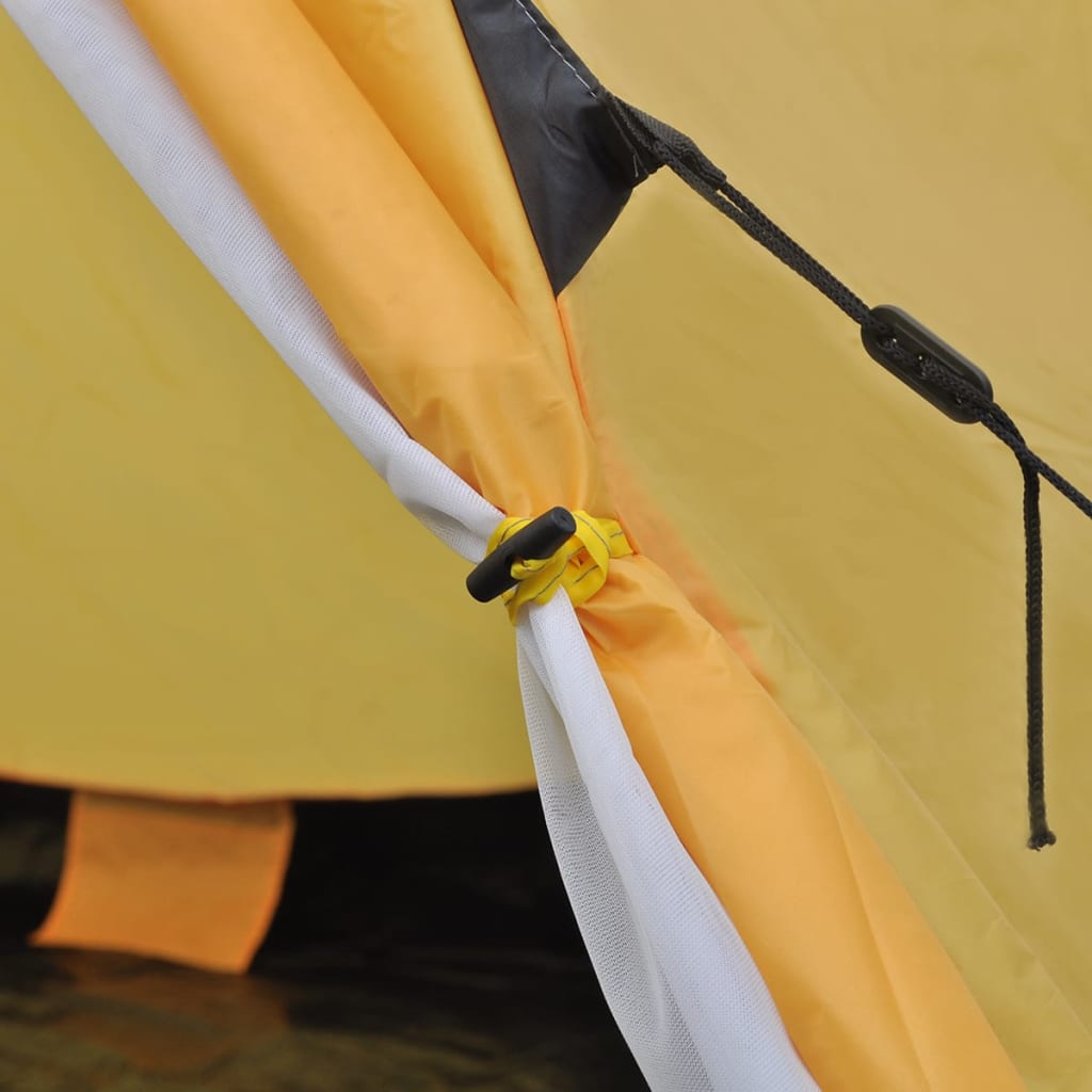 Tipi 4-Personen-Zelt Gelb Camping Zelten Festival 365 x 365 x 250 cm