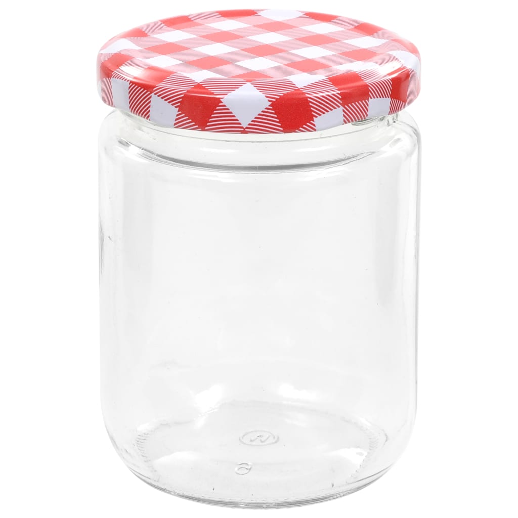 Marmeladengläser Deckel Verschluss Weiß Rot 96 Stk. je 230 ml Einmachglas Honigglas