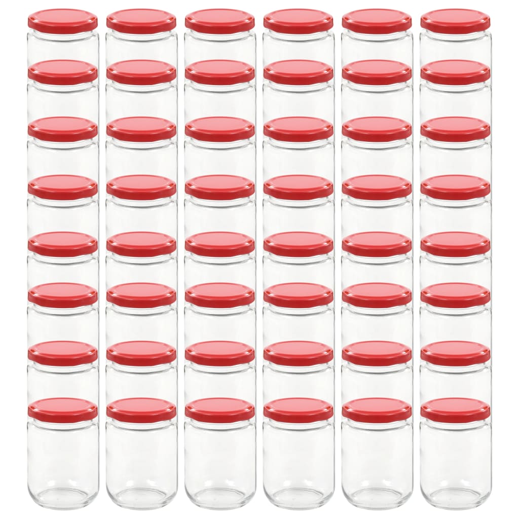 Marmeladengläser Deckel Verschluss rot 48 Stk. je 230 ml Einmachglas Honigglas