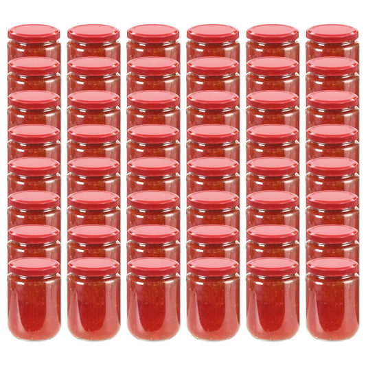 Marmeladengläser Deckel Verschluss rot 48 Stk. je 230 ml Einmachglas Honigglas