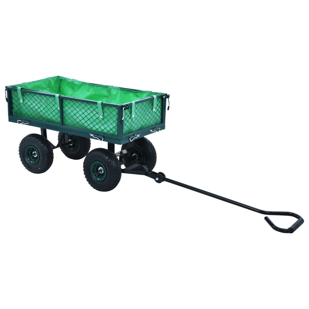 Gartenwagen 250 kg Stahl 86 x 46,5 x 97 cm Handwagen Transportkarre Grün