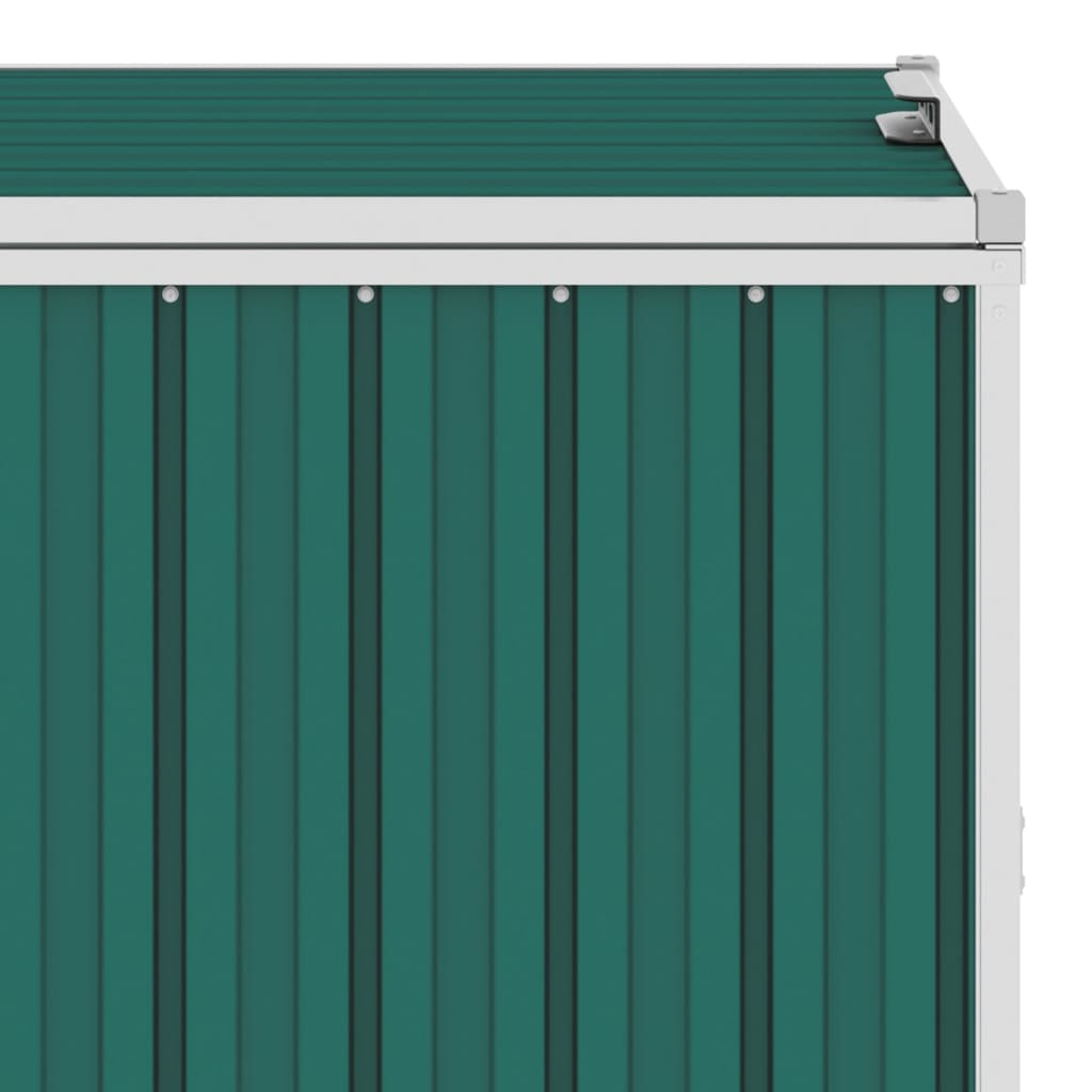 Mülltonnenbox für 3 Mülltonnen Grün 213×81×121 cm Stahl Mülltonnenverkleidung