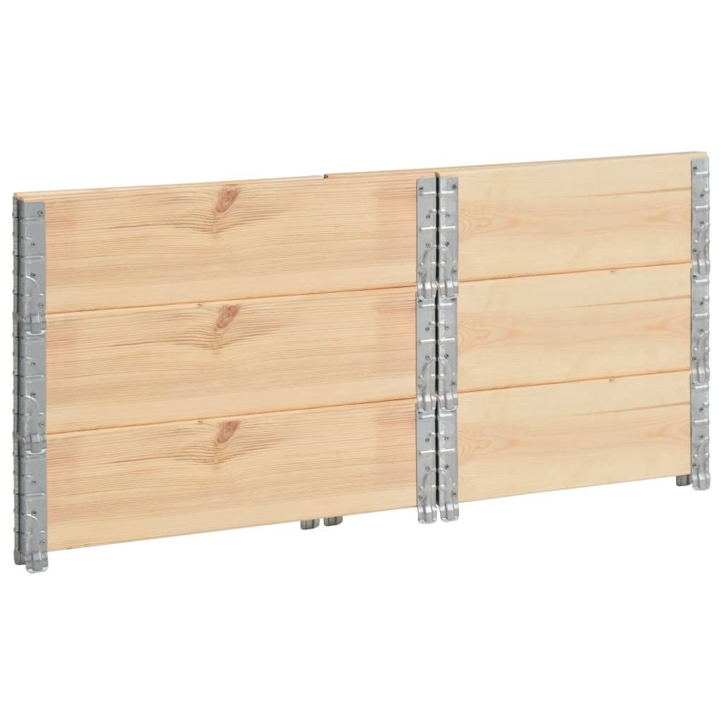 Paletten-Aufsatzrahmen 3 Stk. 60x80 cm Kiefern-Massivholz Lager Hochbeet