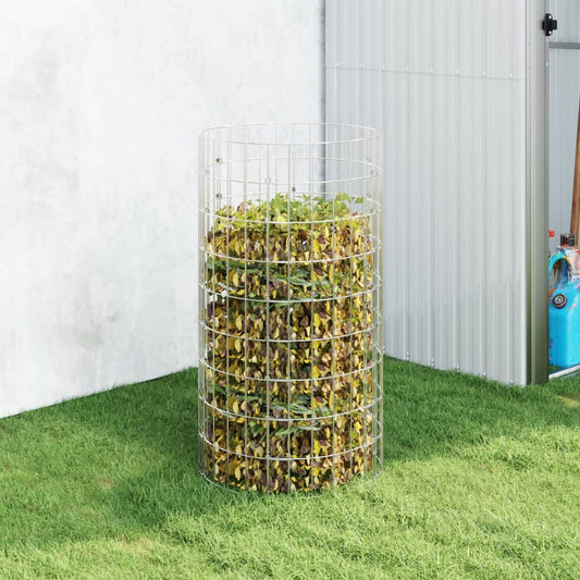 Gartenkomposter rund Ø50x100 cm Verzinkter Stahl Kompostbehälter Rotte
