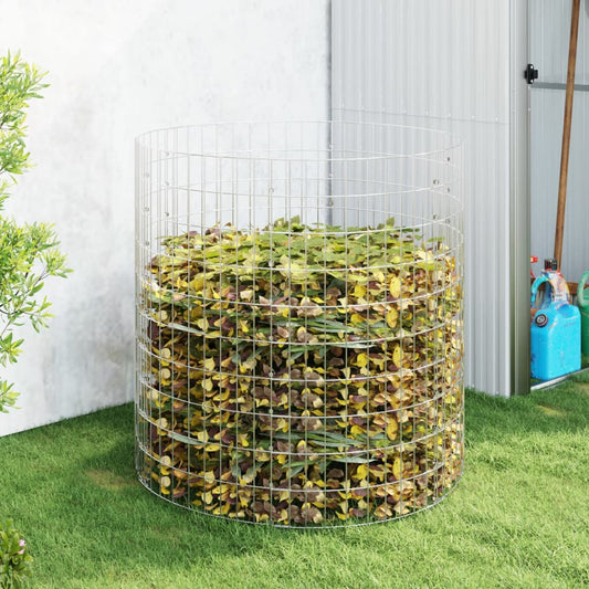 Gartenkomposter rund Ø100x100 cm Verzinkter Stahl Kompostbehälter Rotte