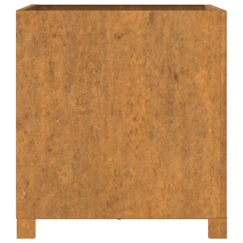 Hochbeet 2x Pflanzkübel mit Beinen Rostig 49x47x50 cm Cortenstahl