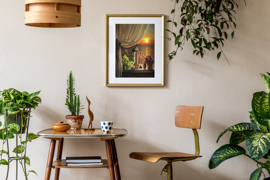 Malen nach Zahlen Erwachsene Abend am Meer 40x50 cm Paint by Numbers DIY Öl Acryl Leinwand Bild Dekoration Wein mediterran ohne Rahmen 1 Stück