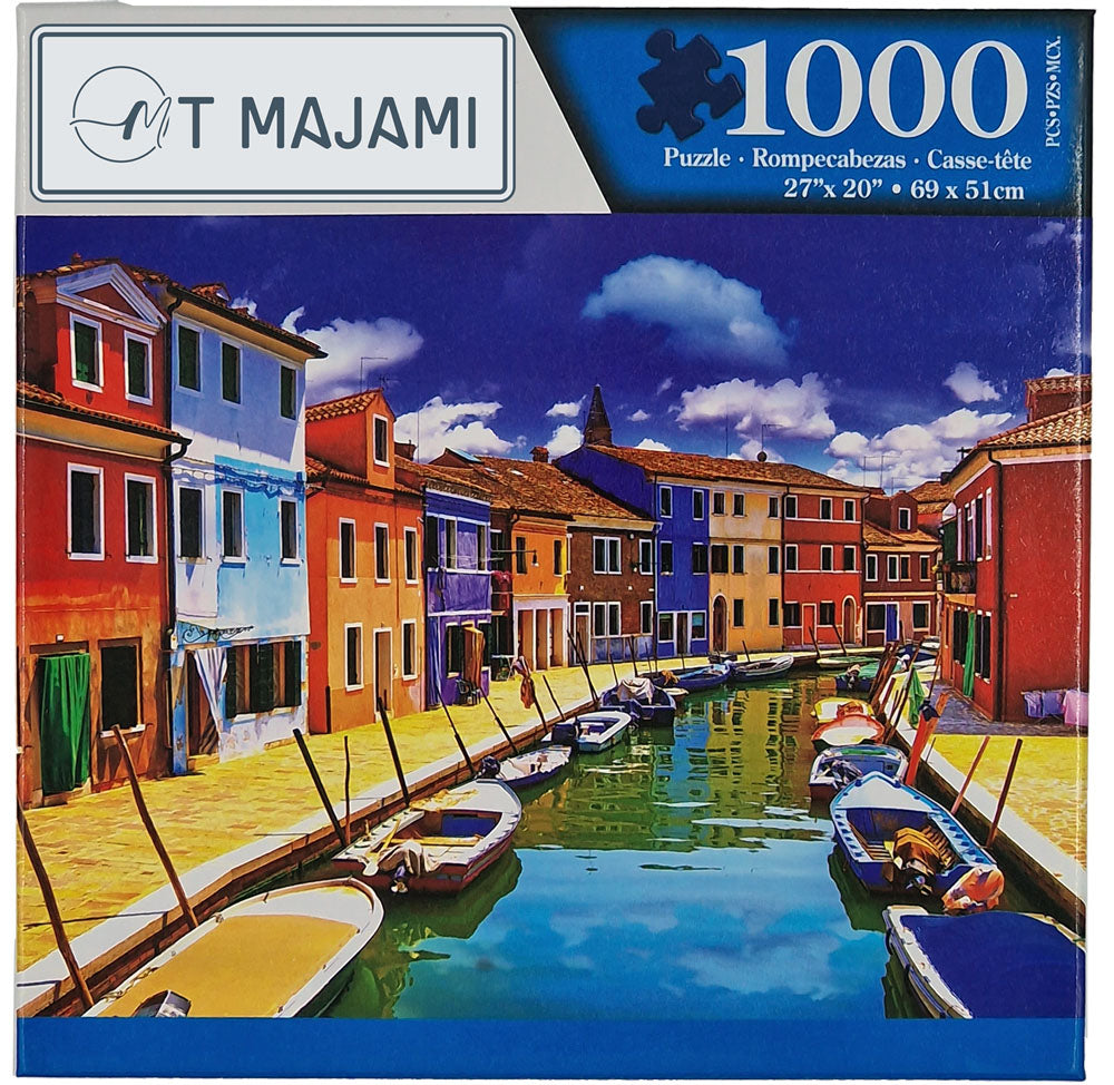 Puzzle 1000 Teile Burano 69x51 cm Venedig Italien Italy romantisch Gehirntraining