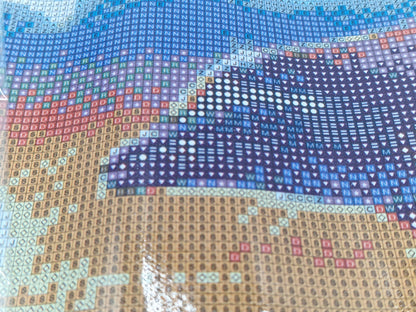 Diamond Painting DIY 5D Diamantmalerei Delfine am Strand 30x40 cm Gemälde Wanddekoration Gemälde Freizeitspaß Erwachsene Jugendliche