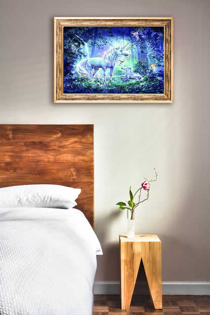 Diamond Painting DIY 5D Diamantmalerei magisches Einhorn 30x40 cm Gemälde Wanddekoration Gemälde Freizeitspaß Erwachsene Jugendliche