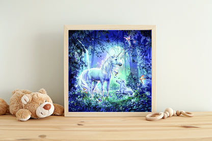 Diamond Painting DIY 5D Diamantmalerei magisches Einhorn 30x40 cm Gemälde Wanddekoration Gemälde Freizeitspaß Erwachsene Jugendliche