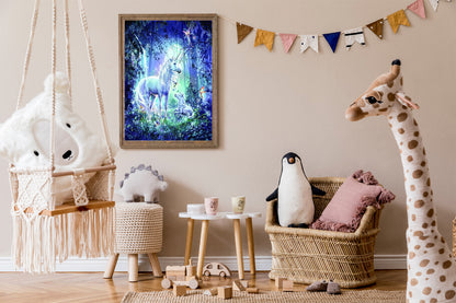 Diamond Painting DIY 5D Diamantmalerei magisches Einhorn 30x40 cm Gemälde Wanddekoration Gemälde Freizeitspaß Erwachsene Jugendliche