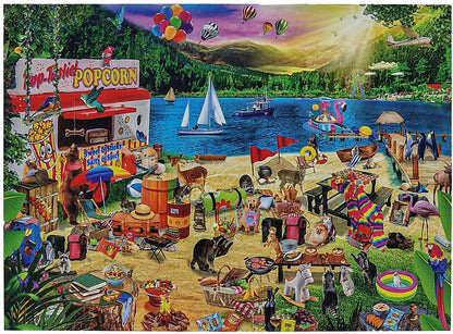 B-grade puzzle, 1000 pieces, various designs, 69x51 cm, brain training, B-grade