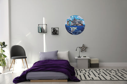 Puzzle 1000 Teile Scenic Landscape 69x69 cm rund Weltkugel Weltwunder Gehirntraining Jigsaw