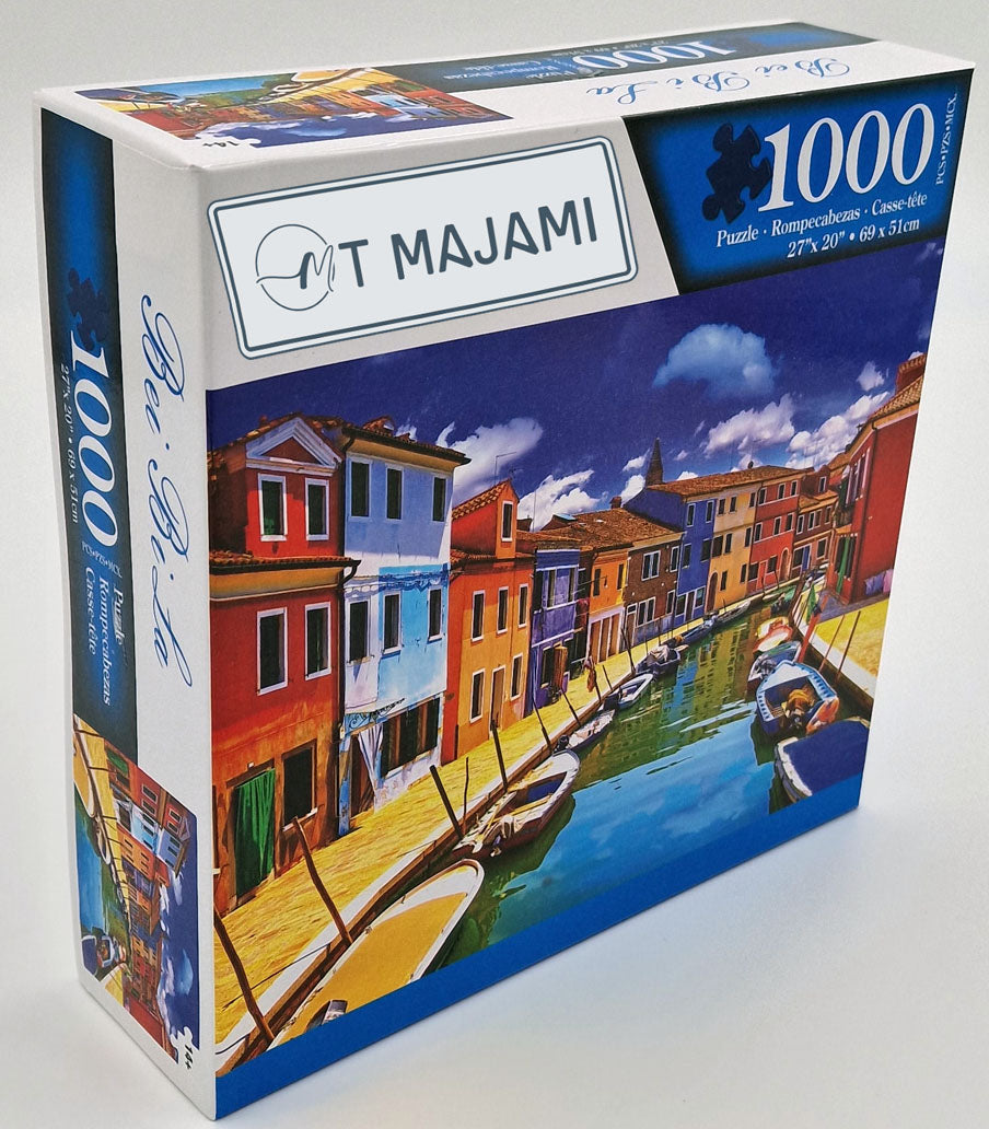 Puzzle 1000 Teile Burano 69x51 cm Venedig Italien Italy romantisch Gehirntraining