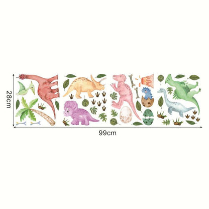 Dinosaurier Wandtattoo 50 Wandsticker Kinderzimmer Aufkleber Fensterbilder Dekoration farbig