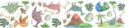 Dinosaurier Wandtattoo 37 Wandsticker Kinderzimmer Aufkleber Fensterbilder Dekoration farbig
